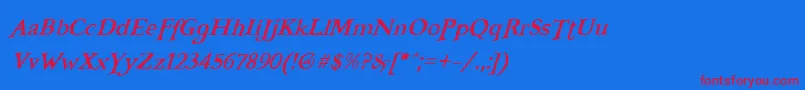 fuente FreebooterItalic – Fuentes Rojas Sobre Fondo Azul