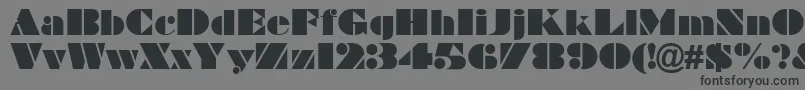 Braggadocio-Schriftart – Schwarze Schriften auf grauem Hintergrund