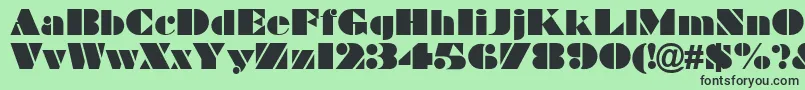 Braggadocio Font – Black Fonts on Green Background