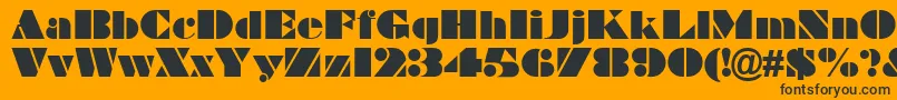 Braggadocio Font – Black Fonts on Orange Background