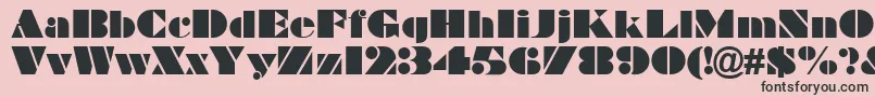 フォントBraggadocio – ピンクの背景に黒い文字