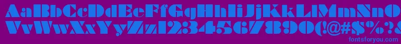 Braggadocio Font – Blue Fonts on Purple Background
