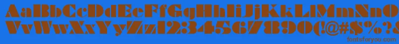 Braggadocio Font – Brown Fonts on Blue Background