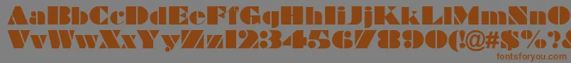 Braggadocio Font – Brown Fonts on Gray Background