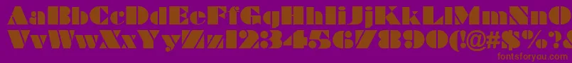 Braggadocio Font – Brown Fonts on Purple Background