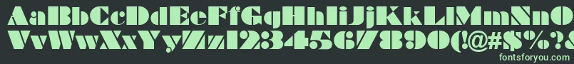 Braggadocio Font – Green Fonts on Black Background