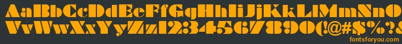 フォントBraggadocio – 黒い背景にオレンジの文字