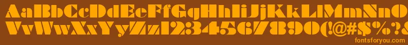 Braggadocio Font – Orange Fonts on Brown Background