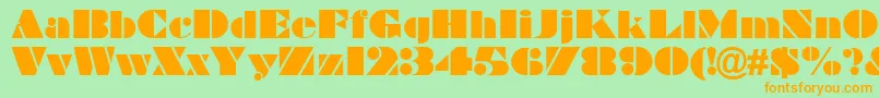 Braggadocio Font – Orange Fonts on Green Background