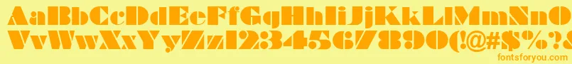 Braggadocio Font – Orange Fonts on Yellow Background