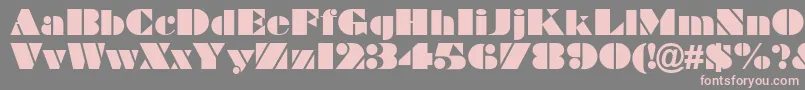 フォントBraggadocio – 灰色の背景にピンクのフォント