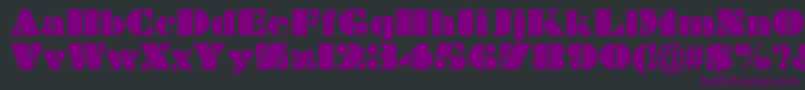 Шрифт Braggadocio – фиолетовые шрифты на чёрном фоне