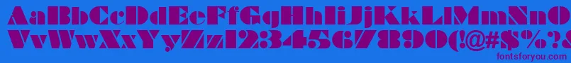 Шрифт Braggadocio – фиолетовые шрифты на синем фоне