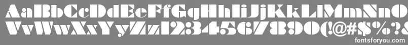 Braggadocio Font – White Fonts on Gray Background