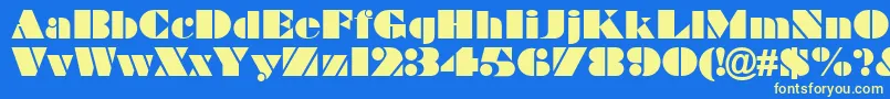 Braggadocio-fontti – keltaiset fontit sinisellä taustalla