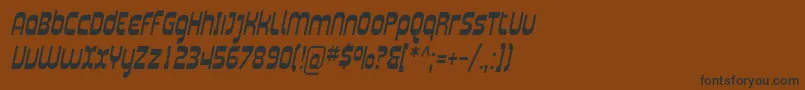 フォントPlasma06 – 黒い文字が茶色の背景にあります