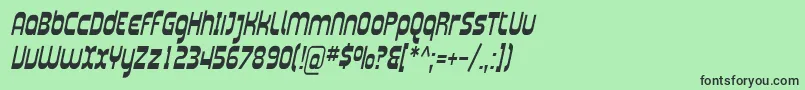 Plasma06 Font – Black Fonts on Green Background