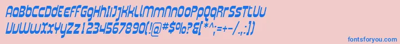 Plasma06 Font – Blue Fonts on Pink Background