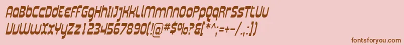 Plasma06 Font – Brown Fonts on Pink Background