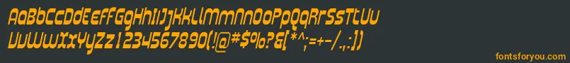 フォントPlasma06 – 黒い背景にオレンジの文字