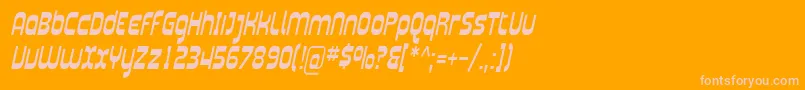 Plasma06 Font – Pink Fonts on Orange Background