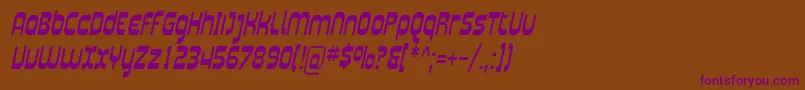 Plasma06 Font – Purple Fonts on Brown Background