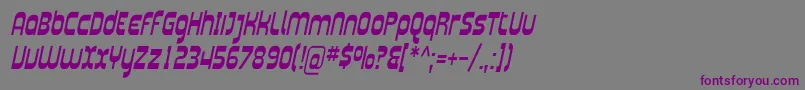 Plasma06 Font – Purple Fonts on Gray Background