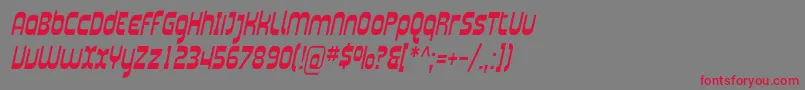 Plasma06 Font – Red Fonts on Gray Background