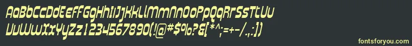 Plasma06 Font – Yellow Fonts on Black Background