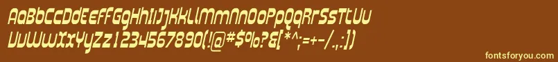 Plasma06 Font – Yellow Fonts on Brown Background