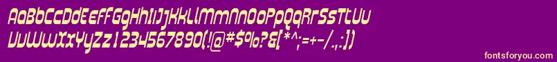 フォントPlasma06 – 紫の背景に黄色のフォント