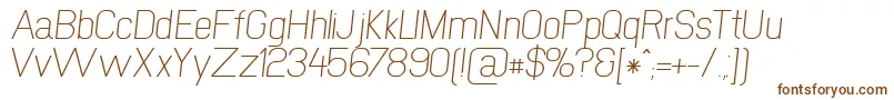 NewmediaKursiv Font – Brown Fonts on White Background