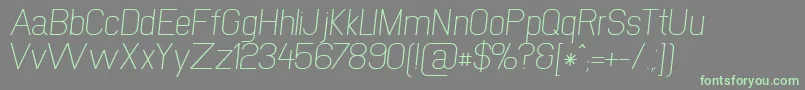 NewmediaKursiv Font – Green Fonts on Gray Background