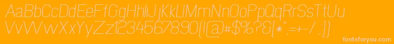 NewmediaKursiv Font – Pink Fonts on Orange Background