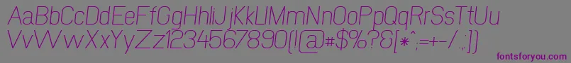 NewmediaKursiv Font – Purple Fonts on Gray Background