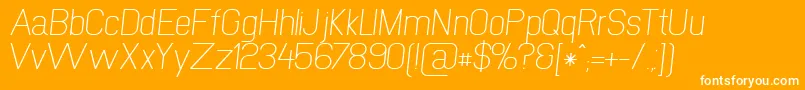 NewmediaKursiv Font – White Fonts on Orange Background