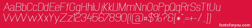 NewmediaKursiv Font – White Fonts on Red Background