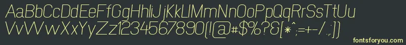 NewmediaKursiv Font – Yellow Fonts on Black Background