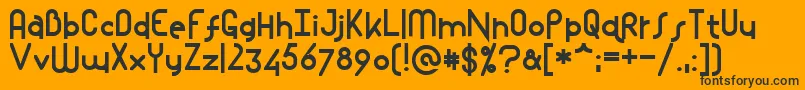 Mostios Font – Black Fonts on Orange Background