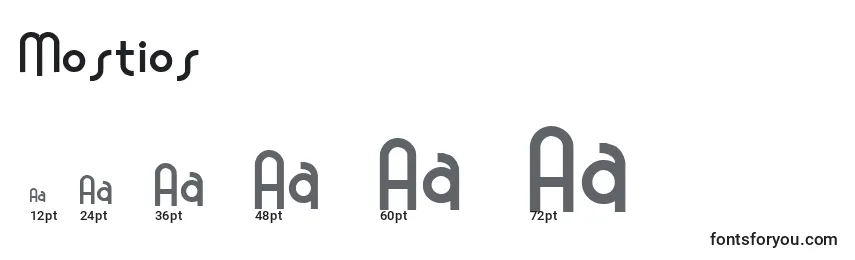Mostios Font Sizes