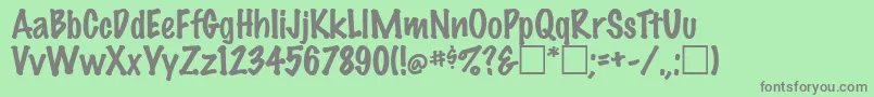 MarkerFeltThinPlainRegular Font – Gray Fonts on Green Background