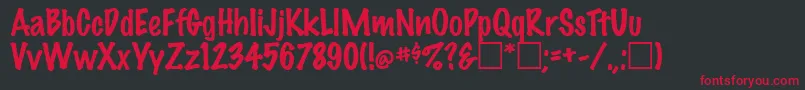 フォントMarkerFeltThinPlainRegular – 黒い背景に赤い文字
