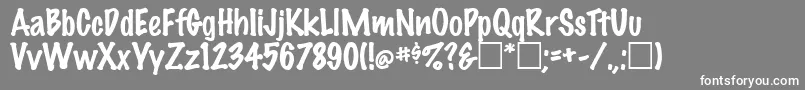 フォントMarkerFeltThinPlainRegular – 灰色の背景に白い文字