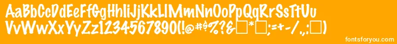 MarkerFeltThinPlainRegular Font – White Fonts on Orange Background