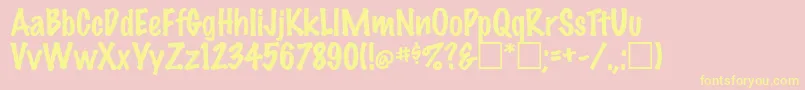 MarkerFeltThinPlainRegular Font – Yellow Fonts on Pink Background