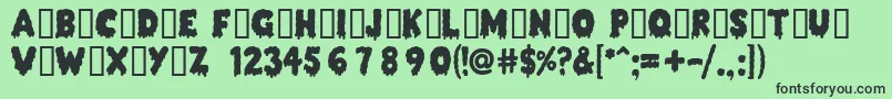 More about Ooze Font Ooze Font – Black Fonts on Green Background