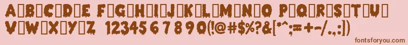 Ooze Font – Brown Fonts on Pink Background