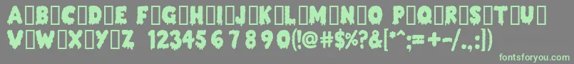 Ooze Font – Green Fonts on Gray Background