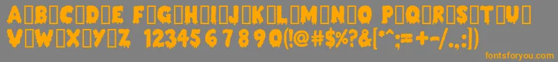Czcionka Ooze – pomarańczowe czcionki na szarym tle