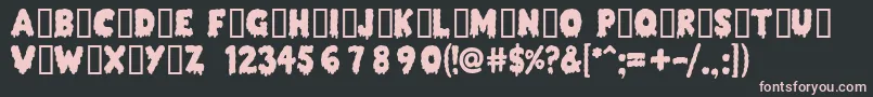 Ooze Font – Pink Fonts on Black Background